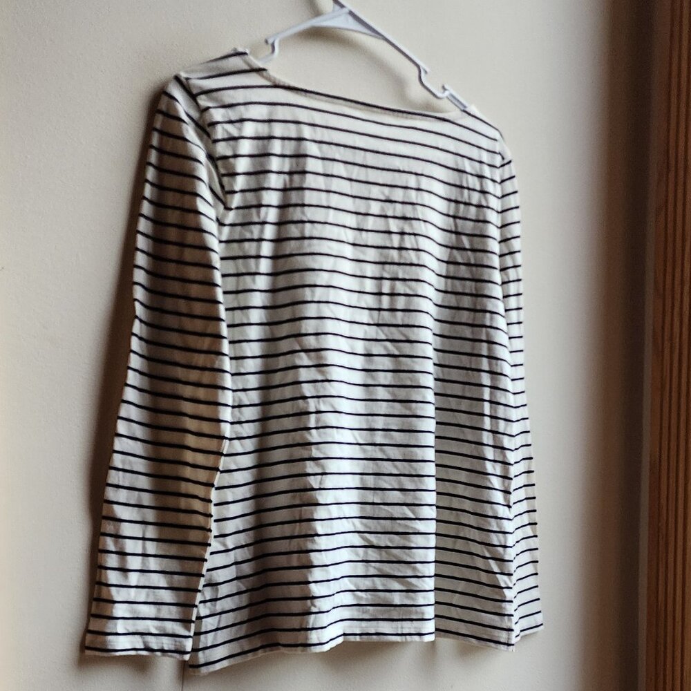 NWT Talbots Holly Striped Scoop Neck Jersey Size Petite Medium - Picture 14 of 16